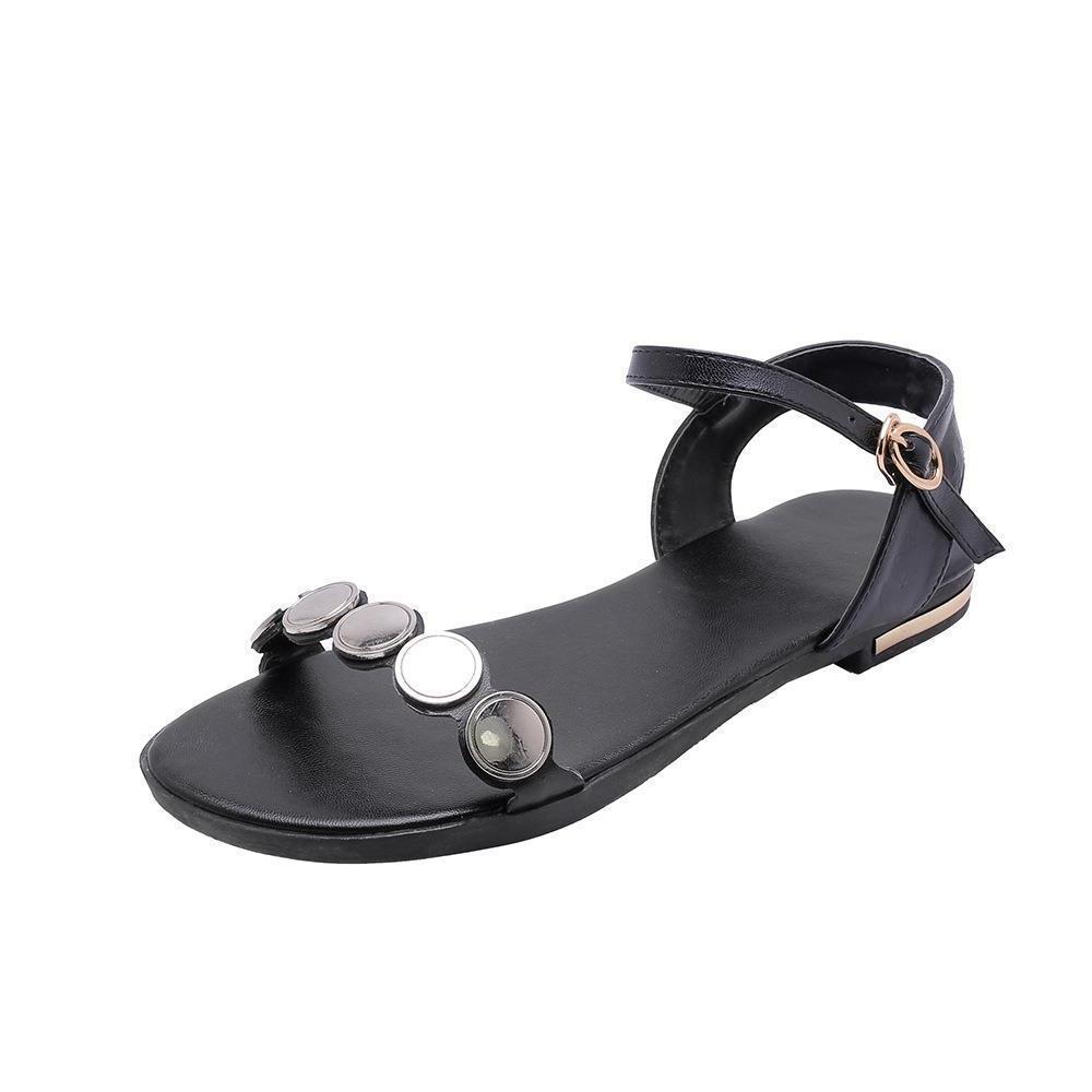 Sandales Femmes de Mode Simple  En Cuir